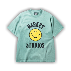 Market Smiley Mood T-Shirt 'Malachite Green'