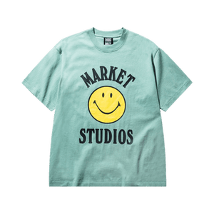 Market Smiley Mood T-Shirt 'Malachite Green'