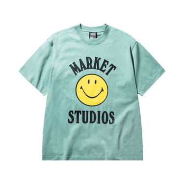 Market Smiley Mood T-Shirt 'Malachite Green'