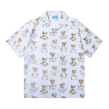 Market Teddy Striped Short-Sleeve Woven 'Multicolor'