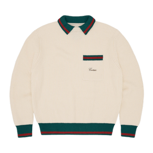 Corteiz Gianni Knit Polo Sweater 'Cream'