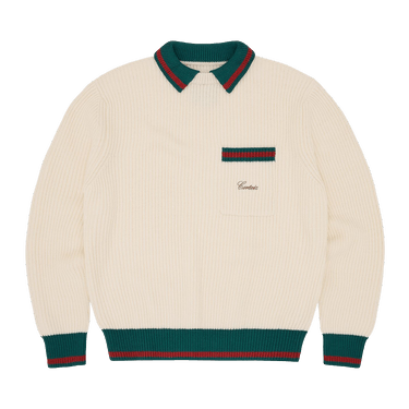 Corteiz Gianni Knit Polo Sweater 'Cream'