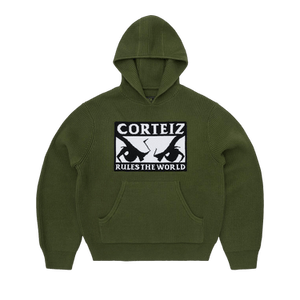 Corteiz Huey Knit Hoodie 'Olive'