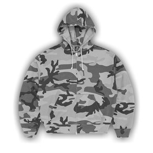 Corteiz Diplomatic Zip Hoodie 'Washed Camo'