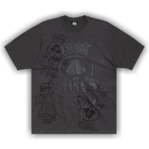 Stussy Skulls Tee Pigment Dyed 'Faded Black'