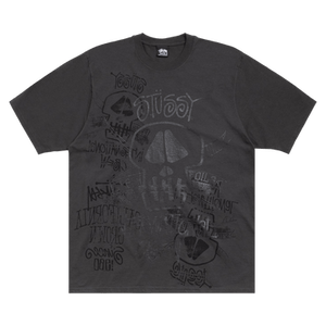 Stussy Skulls Tee Pigment Dyed 'Faded Black'
