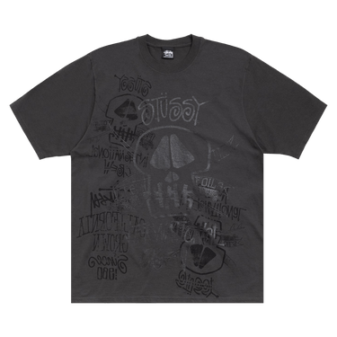 Stussy Skulls Tee Pigment Dyed 'Faded Black'