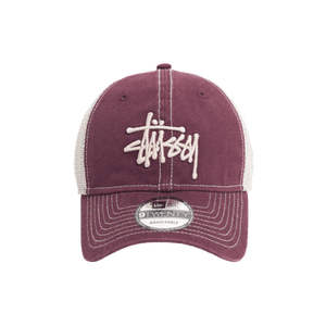 Stussy New Era 9twenty Washed Basic Trucker 'Maroon'
