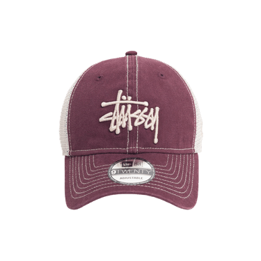 Stussy New Era 9twenty Washed Basic Trucker 'Maroon'