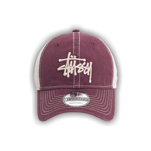 Stussy New Era 9twenty Washed Basic Trucker 'Maroon'