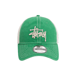 Stussy New Era 9twenty Washed Basic Trucker 'Green'