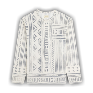 Aimé Leon Dore Long-Sleeve Mesh Tapestry Tee 'Coconut Milk'