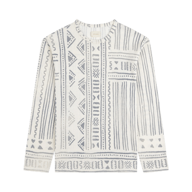Aimé Leon Dore Long-Sleeve Mesh Tapestry Tee 'Coconut Milk'