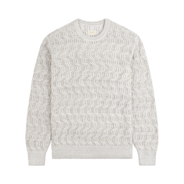 Aimé Leon Dore Linen Blend Cable Knit Sweater 'Coconut Milk'