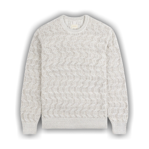 Aimé Leon Dore Linen Blend Cable Knit Sweater 'Coconut Milk'