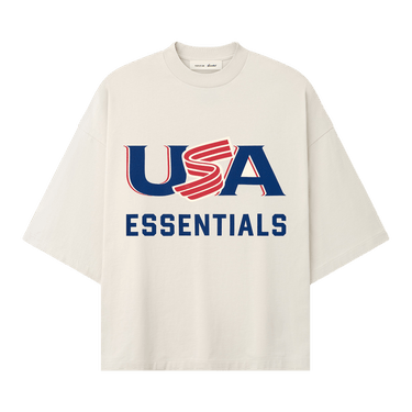Fear of God Essentials USA Merch Tee 'Oat'