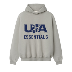 Fear of God Essentials USA Sport Hoodie 'Seal'
