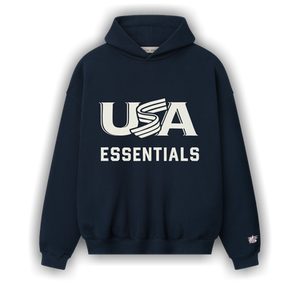 Fear of God Essentials USA Sport Hoodie 'Dark Sapphire'