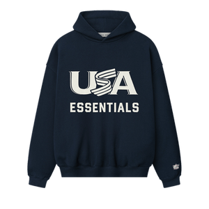 Fear of God Essentials USA Sport Hoodie 'Dark Sapphire'
