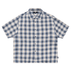 Stussy Liam Short-Sleeve Plaid Shirt 'Blue'