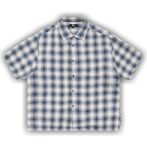 Stussy Liam Short-Sleeve Plaid Shirt 'Blue'