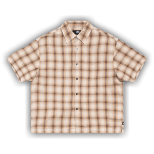 Stussy Liam Short-Sleeve Plaid Shirt 'Brown'