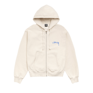 Stussy Stack Zip Hoodie Pigment Dyed 'Bone'