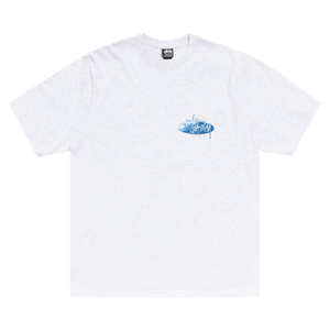 Stussy Wave Oval Tee 'Ash Heather'