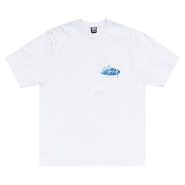 Stussy Wave Oval Tee 'Ash Heather'