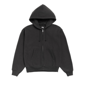 Stussy Basic Diamond Zip Hoodie 'Black'