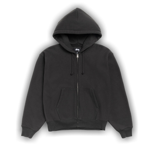 Stussy Basic Diamond Zip Hoodie 'Black'