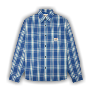 Stussy Lau Plaid Shirt Jacket 'Blue'