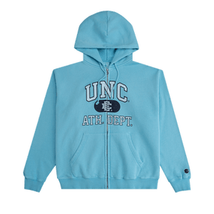 Eric Emanuel Ee Unc Zip-Up Hoodie 'Washed Carolina Blue/Navy'