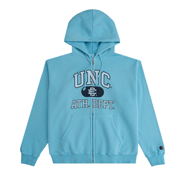 Eric Emanuel Ee Unc Zip-Up Hoodie 'Washed Carolina Blue/Navy'
