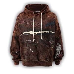 Hellstar H Star Graffiti Hoodie 'Brown'