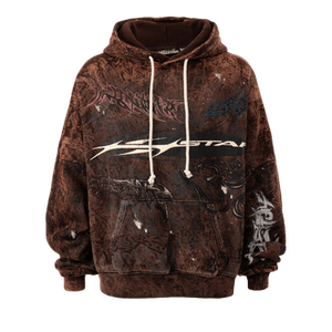 Hellstar H Star Graffiti Hoodie 'Brown'