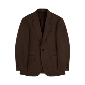 Aimé Leon Dore Single-Breasted Linen Blend Suit Jacket 'Brown'