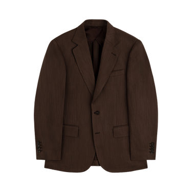 Aimé Leon Dore Single-Breasted Linen Blend Suit Jacket 'Brown'