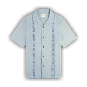 Aimé Leon Dore Linen Blend Leisure Shirt 'Illusion Blue'