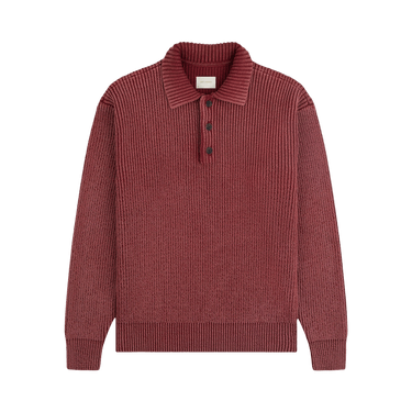 Aimé Leon Dore Stone Washed Knit Polo 'Henna'