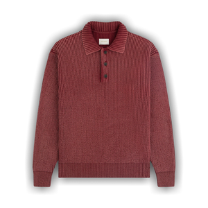 Aimé Leon Dore Stone Washed Knit Polo 'Henna'