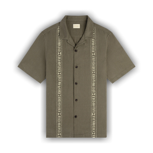Aimé Leon Dore Linen Blend Leisure Shirt 'Vetiver'