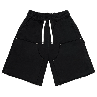 Godspeed Distressed Carpenter Shorts 'Flat Black'