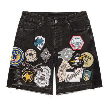 Godspeed Patchwork Denim Shorts V2 'Black'