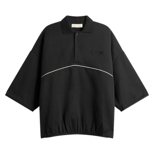 Fear of God Essentials Active Trace Quarter Sleeve Modern Polo 'Vintage Black'