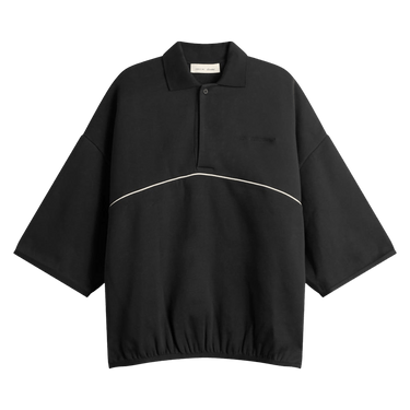 Fear of God Essentials Active Trace Quarter Sleeve Modern Polo 'Vintage Black'