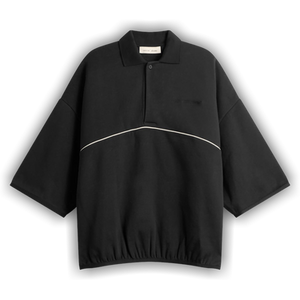 Fear of God Essentials Active Trace Quarter Sleeve Modern Polo 'Vintage Black'