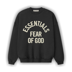 Fear of God Essentials Campus 90's Crewneck Sweatshirt 'Faded Black'