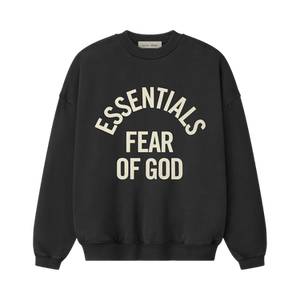 Fear of God Essentials Campus 90's Crewneck Sweatshirt 'Faded Black'