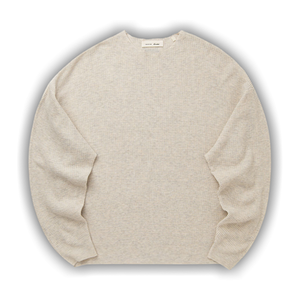 Fear of God Essentials Signature Waffle 90's Crewneck Sweater 'Oatmeal Heather'